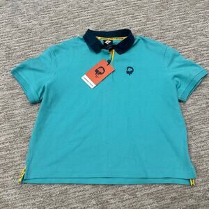 NWT Outdoor Afro x REI Co-Op XS women polo shirt teal